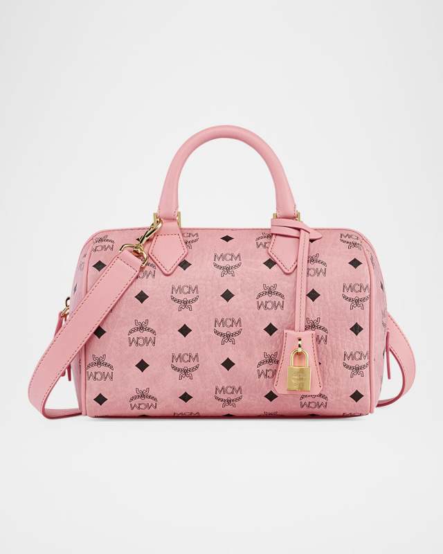 Ella Small Visetos Monogram Boston Top-Handle Bag